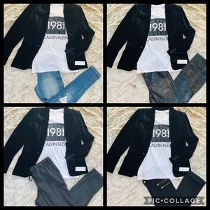 🦋Calvin Klein Black Velour Blazer